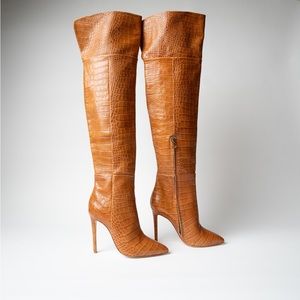 Gorgeous above the knee leather heeled boots by brother vellies